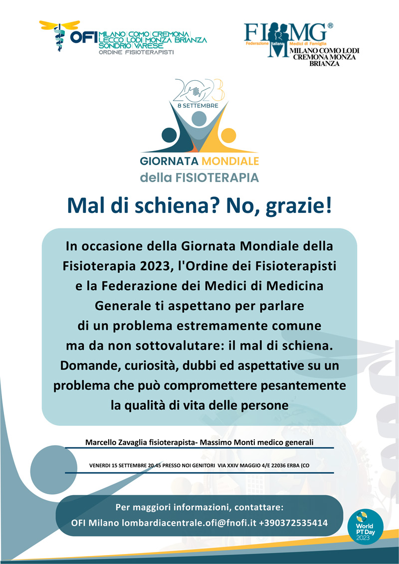 volantino mal di schiena