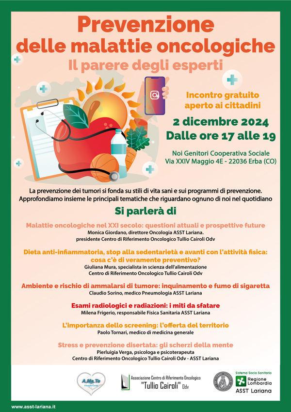 prevenzione malattie oncologiche manifesto