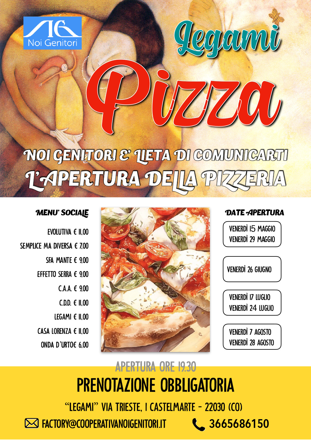 apre la pizzeria, prenota - locandina