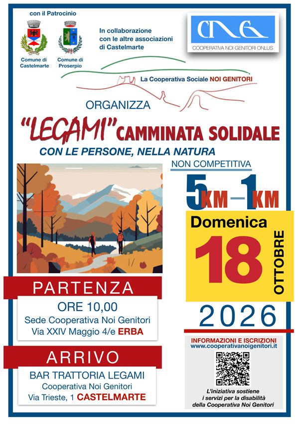volantino camminata legami 2026
